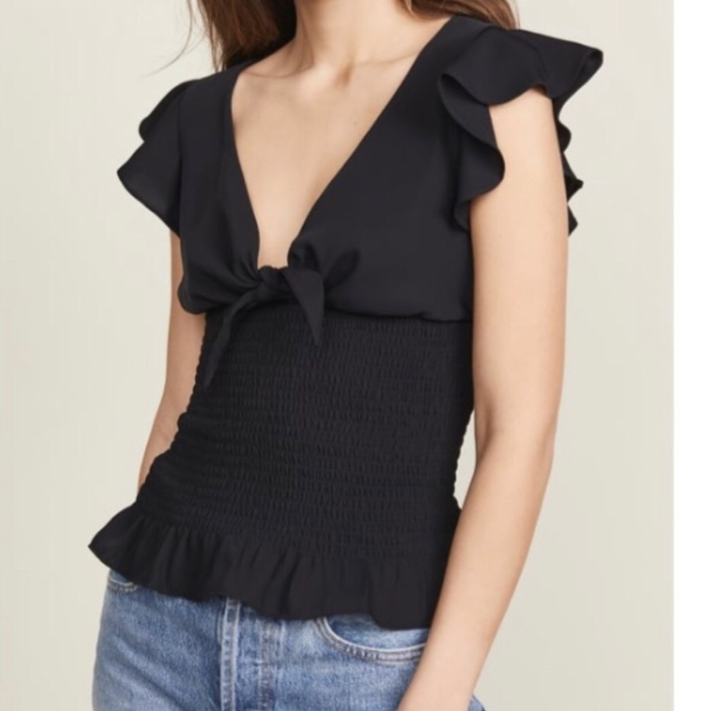 Amanda Uprichard Ember Smocked Top - Med